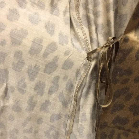 NWOT SILK Long Leopard Print Kimono Robe - Picture 9 of 11